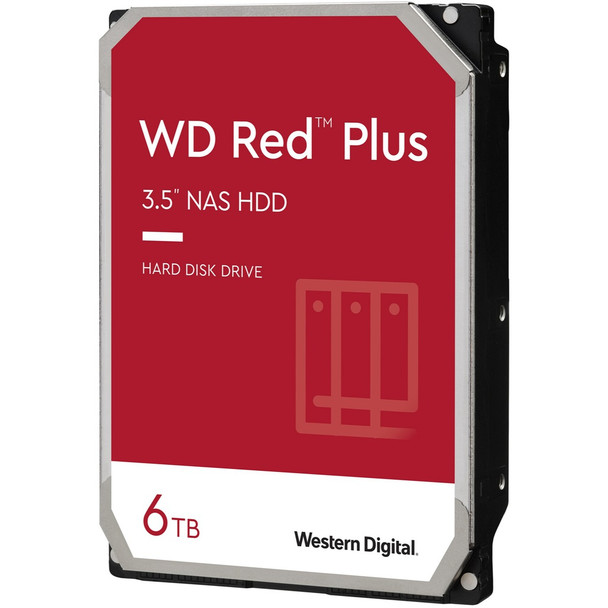 Western Digital WD Red Plus 6TB 3.5' NAS HDD SATA3 6Gb/s 5400RPM 256MB Cache CMR 24x7 8-bays NASware 3.0 CMR Tech 3yrs wty WD60EFPX