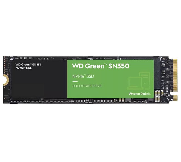 Western Digital WD Green SN350 240GB M.2 NVMe SSD 2400MB/s 900MB/s R/W 40TBW 160K/150K OPS 1M hrs MTTF 3yrs <250GB