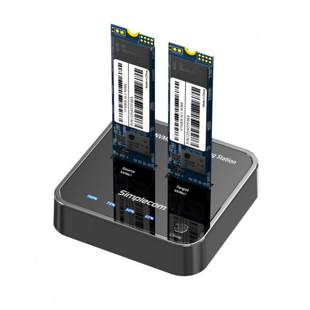 (EOL) Simplecom SD550 USB 3.2 Gen2 to Dual Bay NVMe M.2 SSD Docking Station Duplicator Offline Clone(EOL)
