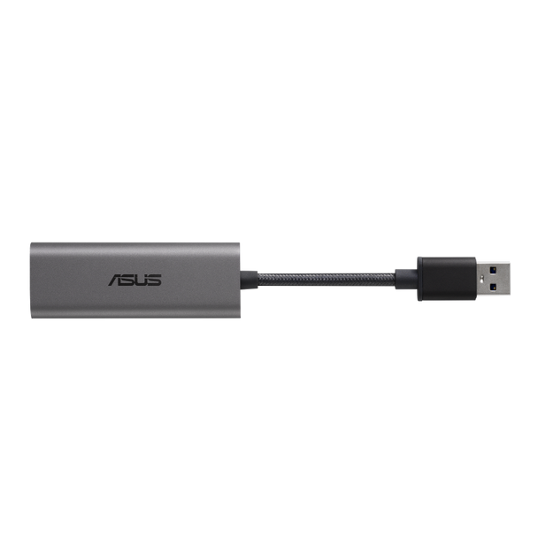ASUS USB-C2500 USB Type-A 2.5G Base-T Ethernet Adapter, Backward Compatibility of 2.5G/1G/100Mbps, Plug&Play, Aluminium, No Fray Cable ( NIC )