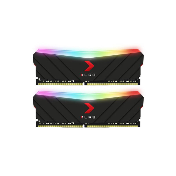 PNY XLR8 32GB (2x16GB) DDR4 UDIMM 3600Mhz RGB CL18 1.35V Black Heat Spreader Gaming Desktop PC Memory
