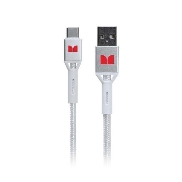 Braided 1.2M USB-C to USB-A White
