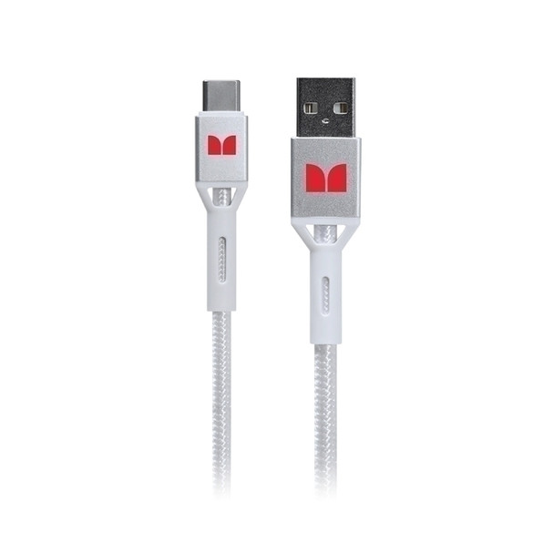 Braided 2M USB-C to USB-A White