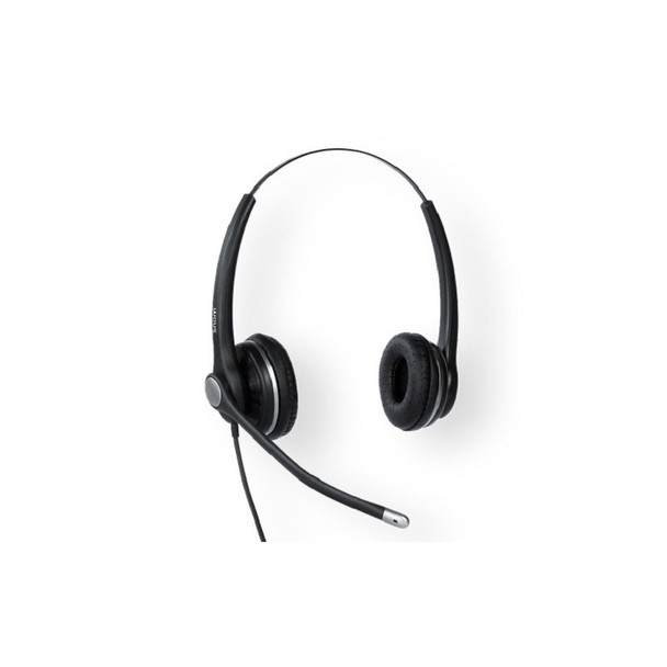 SNOM A100D Wideband Binaural Headset For Snom-D3xx/D7xx/7xx, 300° Frlexible Boom, Passive Noise Cancelling Microphone