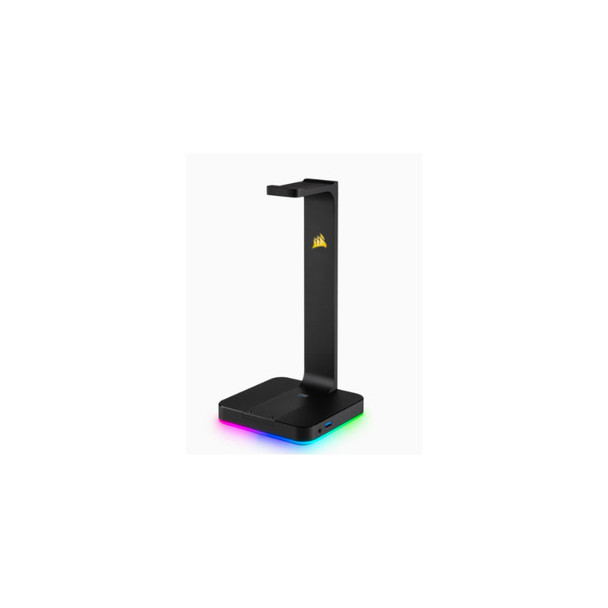 Corsair Gaming ST100 RGB - Headset Stand with 7.1 Surround Sound. Built in 3.5mm analog input. Dual USB 3.1 ports. Headphone (LS)