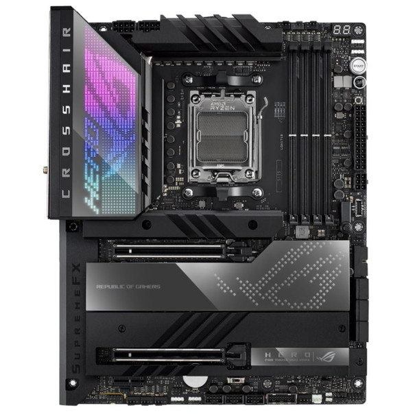 ASUS ROG CROSSHAIR X670E HERO (AM5) ATX Motherboard 4x DDR5 128GB, 2 x PCIe 5.0 x16, 5 x M.2, 6 x SATA,Wi-Fi 6E,2.5Gb Ethernet