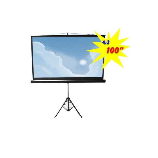Brateck Standard Portable Tripod Projection Screen -100 ' 4:3 Viewing Size(WxH): 200 x150cm