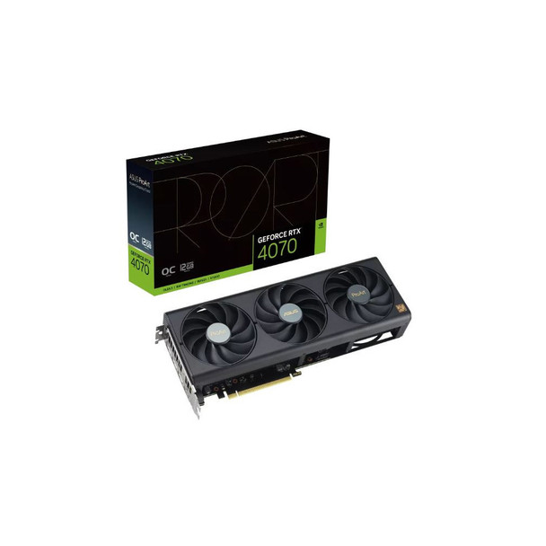 ASUS nVidia GeForce PROART RTX4070-O12G OC Edition 12GB GDDR6X, 2535MHz Boost Clock, RAM 21Gbps, HDMIx1, DPx3, 300x120x50 mm