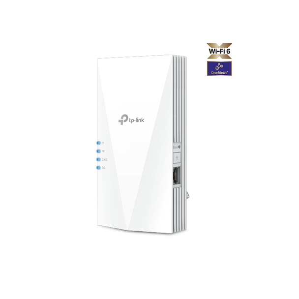 TP-Link RE500X AX1500 Wi-Fi Range Extender, WIFI6, OneMesh, Whole Home Coverage, AP Mode, Gigabit Ethernet Port