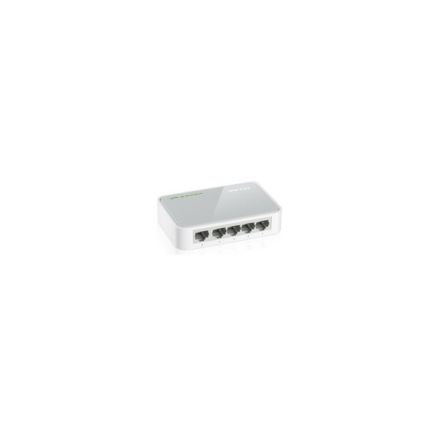 TP-Link TL-SF1005D 5-port 10/100M mini Desktop Switch, 5 10/100M RJ45 ports, Plastic case, Supports Auto MDI / MDIX