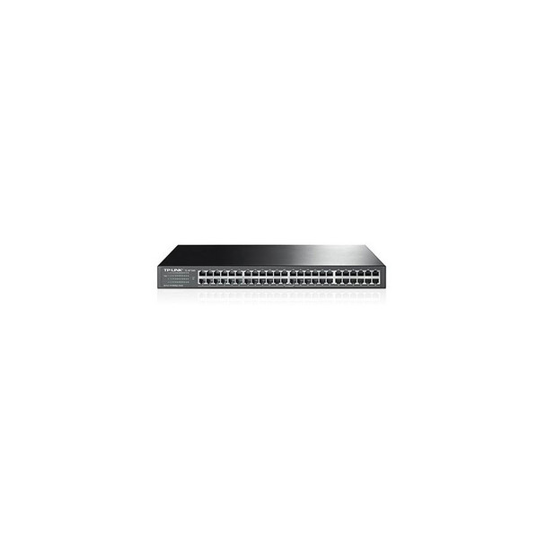 TP-Link TL-SF1048 48-Port 10/100Mbps Rackmount Switch energy-efficient Supports MAC 19-inch rack-mountable steel case 100% Data filtering