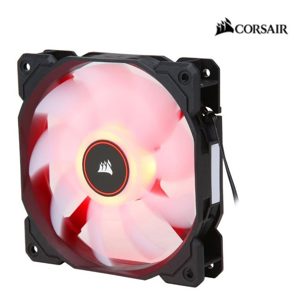 Corsair Air Flow 120mm Fan Low Noise Edition / Red LED 3 PIN - Hydraulic Bearing, 1.43mm H2O. Superior cooling performance and LED illumination (LS)