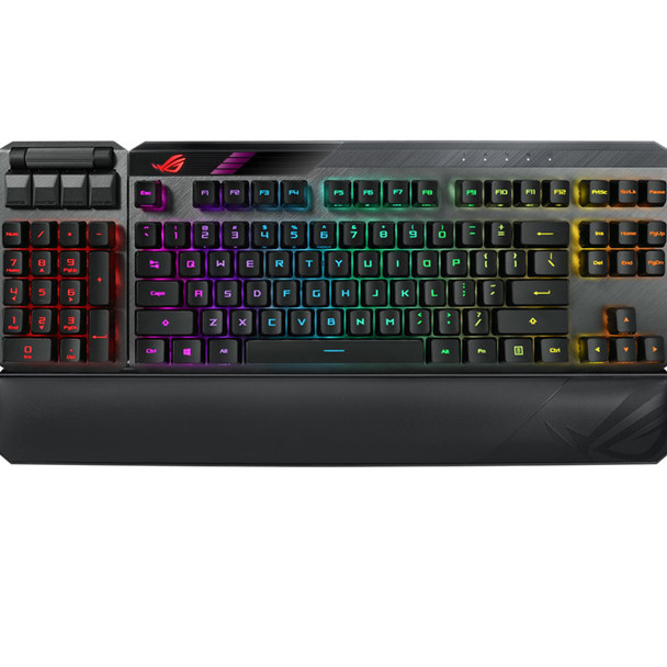 ASUS ROG CLAYMORE II Red Modular TKL 80%/100% Gaming Mechanical Keyboard, ROG RX Optical Switches, Detachable Numpad, Wired/Wireless Mode, 43 Hours