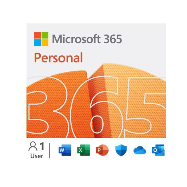 Microsoft 365 Personal 2023 English APAC 1 Year Subscription Medialess NEW for PC & Mac.