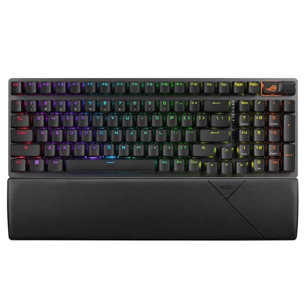 ASUS ROG STRIX SCOPE II 96 WL Snow Switch Wireless Gaming Mechanical Keyboard, Tri-mode Connection, Streamer hotkeys, PBT Keycaps