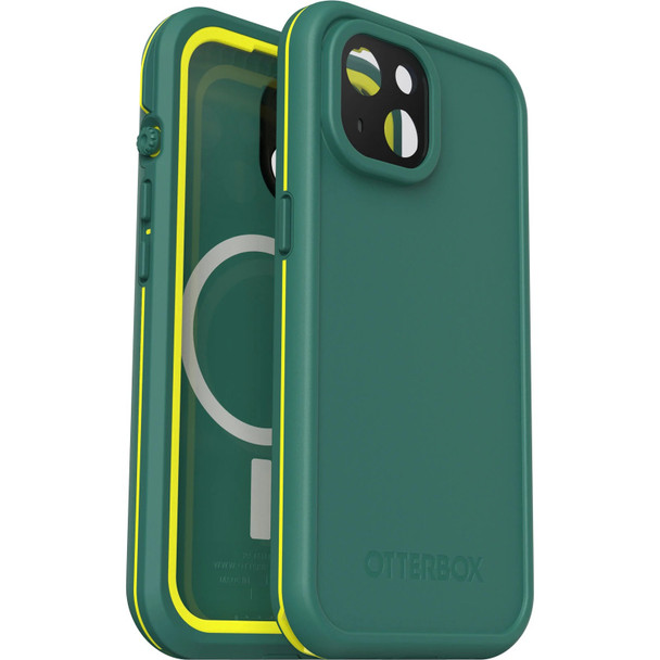 OtterBox Fre MagSafe Apple iPhone 15 (6.1') Case Pine (Green) - (77-93439), DROP+ 5X Military Standard,2M WaterProof,Built-In Screen Protector
