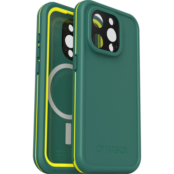 OtterBox Fre MagSafe Apple iPhone 15 Pro (6.1') Case Pine (Green) - (77-93406), DROP+ 5X Military Standard,2M WaterProof,Built-In Screen Protector
