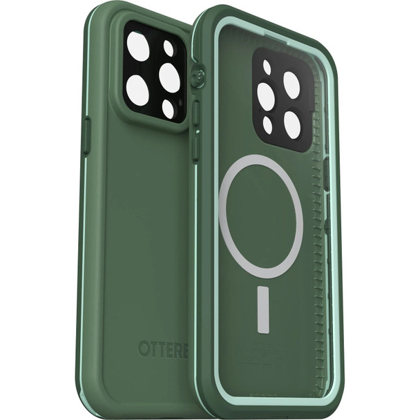 OtterBox FRE Magsafe Apple iPhone 14 Pro Max Case Green -(77-90176),DROP+ 5X Military Standard,2M WaterProof,Built-In Screen Protector,360° Protection