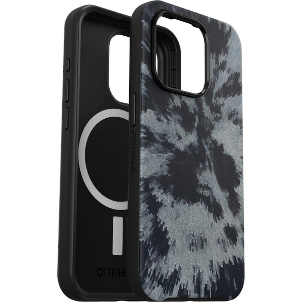 OtterBox Symmetry+ MagSafe Apple iPhone 15 Pro (6.1') Case Burnout Sky (Black) - (77-93361), Antimicrobial, DROP+ 3X Military Standard