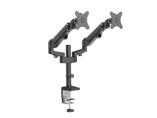 Brateck Dual Monitors Heavy-Duty Aluminum Gas Spring Monitor Arm Fit Most 17''-32'' Up to 12kg per screen VESA 75x75/100x100