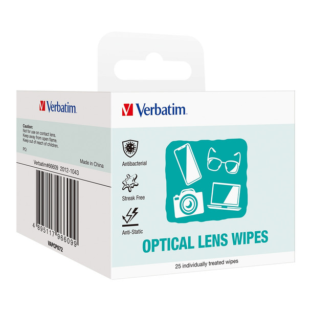 Verbatim Lens Cleaning Wipes - 25pcs