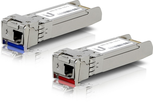 Ubiquiti UFiber SFP+ Single-Mode Module, 10G BiDi,  2 Pack, Same 10 Gbps Speed, Less Cable Required (Single Strand, LC Connector), Incl 2Yr Warr