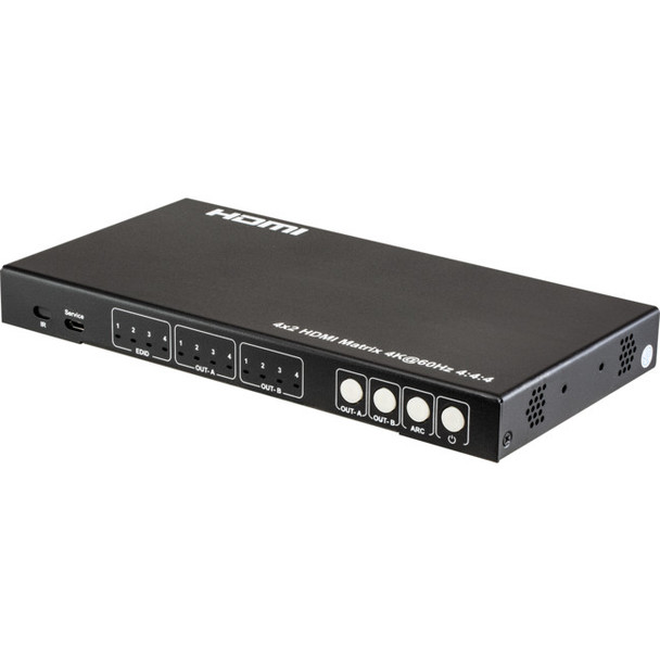 PRO2 HDMIMX42ARCV2  4x2 HDMI 18G matrix switcher ARC SPDIF/audio extraction