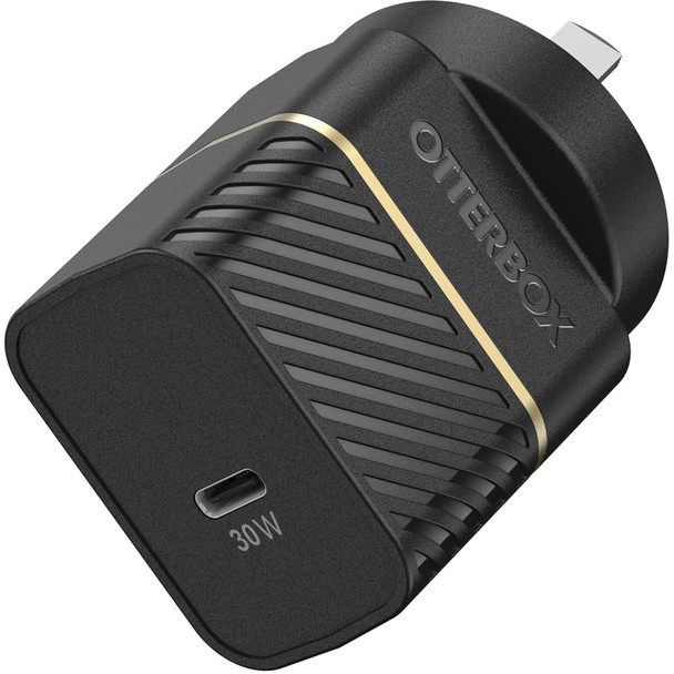 OtterBox 30W USB-C PD Fast GaN Wall Charger - Black (78-80485), Supports PPS, Ultra-Compact, Safe, Ultra-Durable, Drop Tested, Intelligent Charging