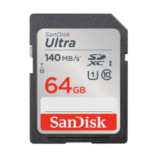 SanDisk Ultra 64GB SDHC SDXC UHS-I Memory Card 140MB/s Full HD Class 10 Speed Shock Proof Temperature Proof Water Proof X-Ray Proof Digital Camera