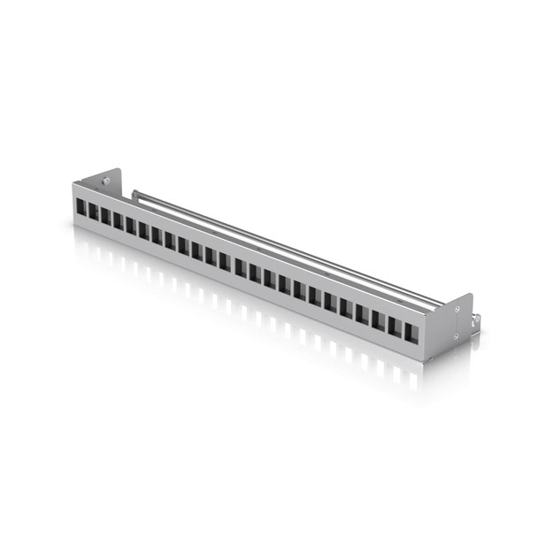 Ubiquiti 24-Port Blank Keystone Patch Panel, Silver, 1U 24-port, Ideal for Keystone Module Installation, Incl 2Yr Warr