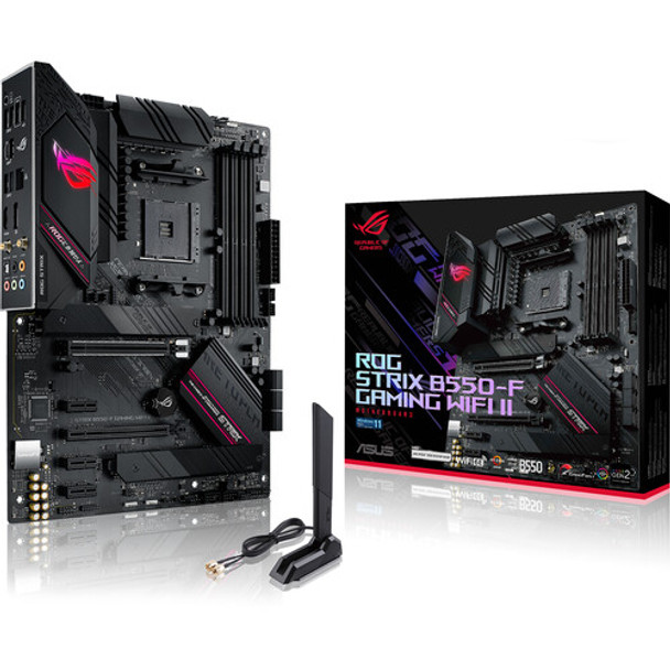ASUS AMD B550 ROG STRIX B550-F GAMING WIFI II (Ryzen AM4) ATX Motherboard PCIe 4.0, Intel 2.5Gb Ethernet, WiFi 6E, Dual M.2 Heatsink, SATA 6, (WIFI6)