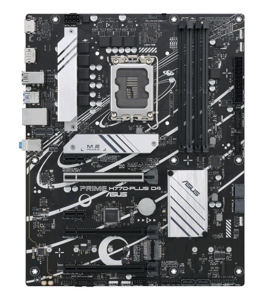 ASUS H770 PRIME H770-PLUS D4 LGA 1700 ATX Motherboard 128GB,4xDDR4,1 x PCIe 5.0 x16 slott,3 x M.2 slots,4x SATA,2.5Gb Ethernet