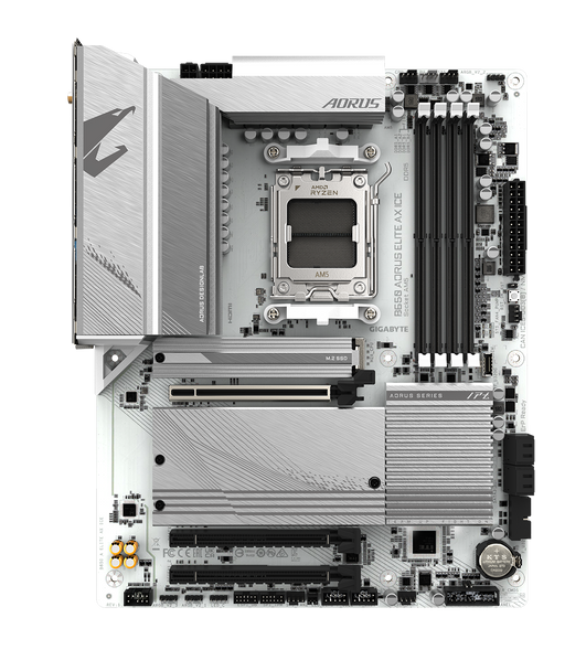 Gigabyte B650 AORUS ELITE AX ICE AMD B650 AM5 ATX Motherboard 4x DDR5~192GB,3x PCIe x16, 3x M.2, 4x SATA 6, 2x USB 3.2, 1x USB-C, 2x USB 2.0