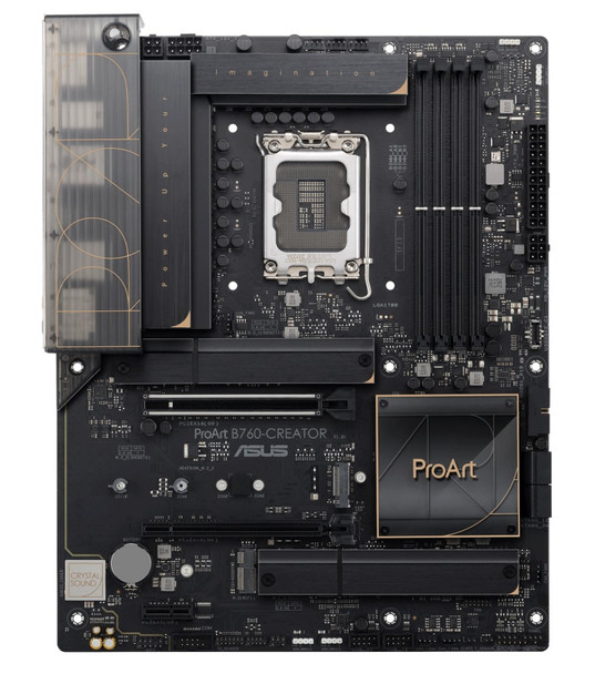 ASUS B760 PROART B760-CREATOR LGA 1700 ATX Motherboard 192GB,4xDDR5,1 x PCIe 5.0/4.0/3.0 x16 slot,3 x M.2 slots,4x SATA