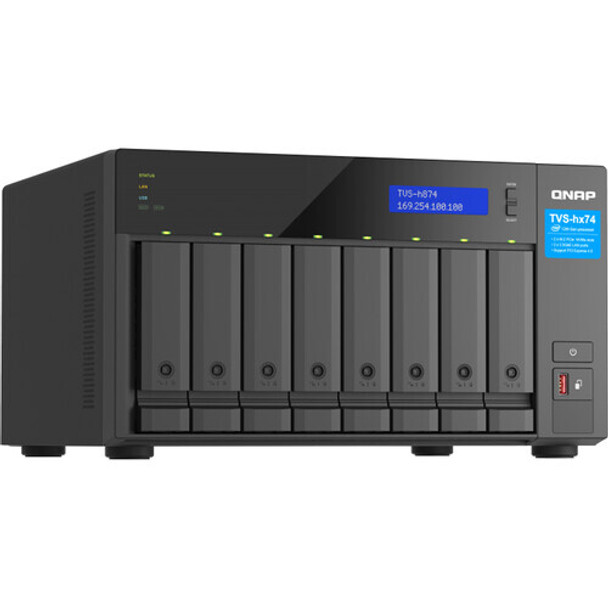 QNAP TVS-h874-i5-32G 8-bay QuTS hero NAS, Intel i5 -3 (2 x USB-A + 1 x USB-C) -3 Years Warranty