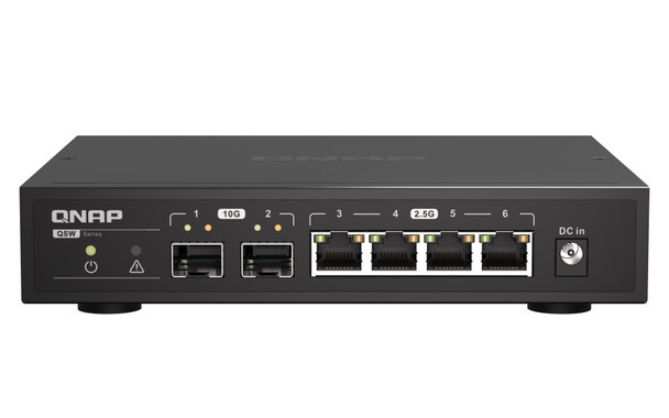 QNAP QSW-2104-2S, 2 ports 10GbE SFP+, 5 ports 2.5GbE RJ45, unmanaged switch