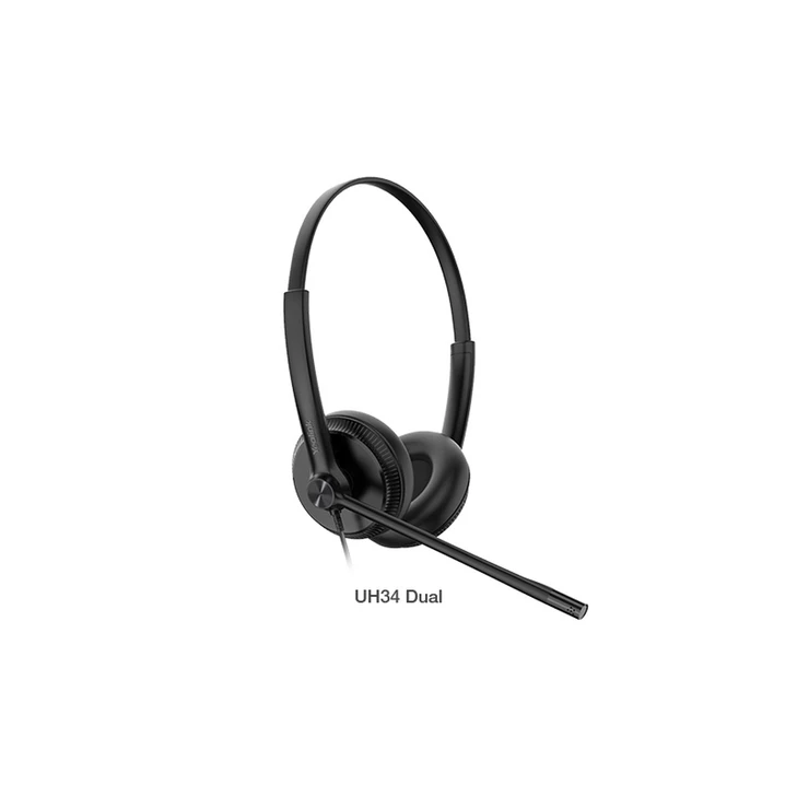 Yealink UH34 Dual Ear Wideband Noise Cancelling Microphone - USB Connection