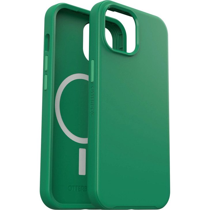 OtterBox Symmetry+ MagSafe Apple iPhone 15 / iPhone 14 / iPhone 13 (6.1') Case Green Juice (Green) - (77-94032),Antimicrobial