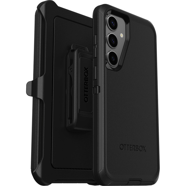 OtterBox Defender Samsung Galaxy S24+ 5G (6.7') Case Black - (77-94487),DROP+ 5X Military Standard,Included Holster,Wireless Charging Compatible