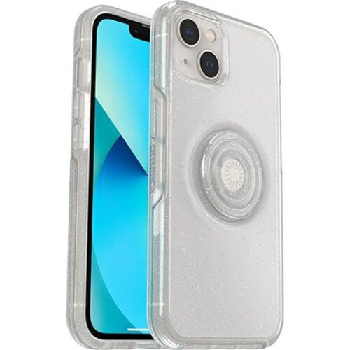 OtterBox Otter + Pop Symmetry Clear Apple iPhone 13 Case Stardust Pop (Clear Glitter) - (77-85395), Antimicrobial, DROP+ 3X Military Standard