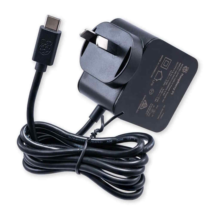 Raspberry Pi 5 Official AU Black Power Supply USB-C PD 5.1V 27W