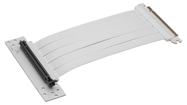 MSI MPG PCI-E 4.0 X16 RISER CABLE 180mm-White Supports ATX / M-ATX / Mini ITX, 2x USB 3.2, 1x USB-C, 1x HD Audio, 1x Mic, ATX Power Supply(NEW)
