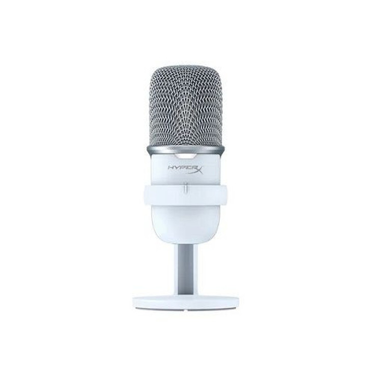 HP HyperX SoloCast - USB Gaming Microphone (White) Plug N Play audio recording