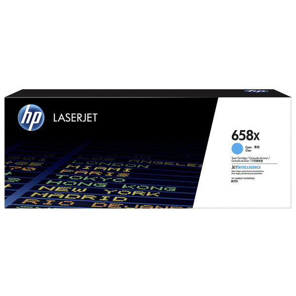 HP 658X Cyan LaserJet Toner Cartridge