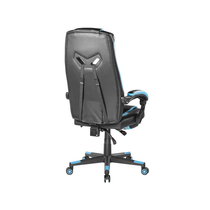 Brateck Premium PU Gaming Chair with Lumbar Support and Retractable Footrest