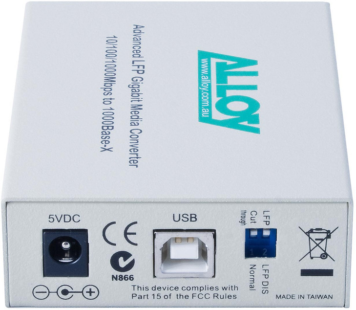 Alloy GCR2000LC.50 10/100/1000Base-T to Single Mode 1310nm Gigabit Fibre (LC) Converter with LFP via FEF or FM. 50Km