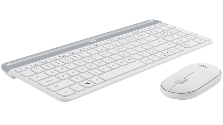 Logitech Slim Wireless Keyboard and Mouse Combo MK470 White