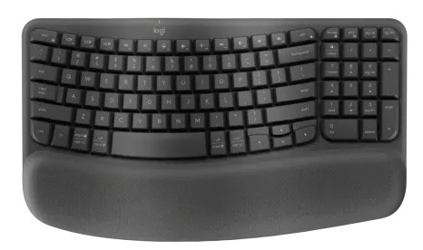 Logitech Wave Keys Wireless Ergonomic Keyboard - Graphite