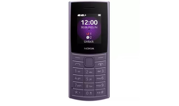 Nokia 110 4G (2023) Feature Phone - 1.8" TFT LCD QQVGA 120 x 160 - Series 30+ - 4G - Arctic Purple - Bar - 2 SIM Support - SIM-free - 1450 mAh Battery