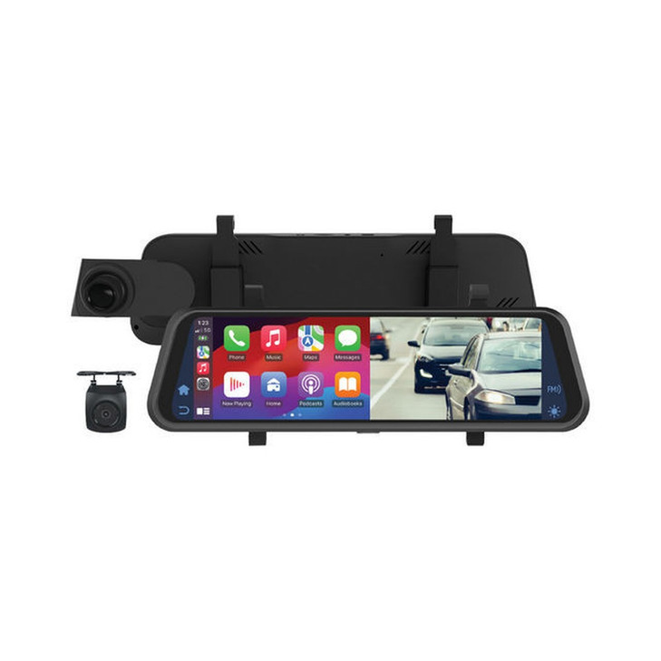 AERPRO 9" WIRELESS SMARTPHONE MIRROR MONITOR WITH REVERSE CAMERA